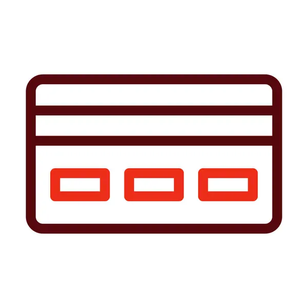 個人および商業使用のためのクレジット カードのベクターの厚いライン2色のアイコン — ストックベクタ