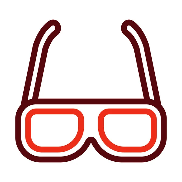 Brillen Vector Thick Line Zwei Farben Symbole Für Den Persönlichen — Stockvektor