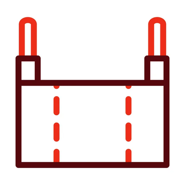 个人和商业用途的电容器矢量重线双色图标 — 图库矢量图片