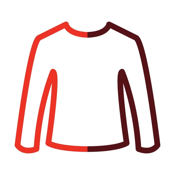 Sweter Vector Gruba Linia Dwóch Kolorowych Ikon Użytku Osobistego Komercyjnego — Wektor stockowy