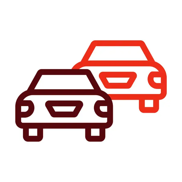 个人和商业用途的交通堵塞向量双色图标 — 图库矢量图片