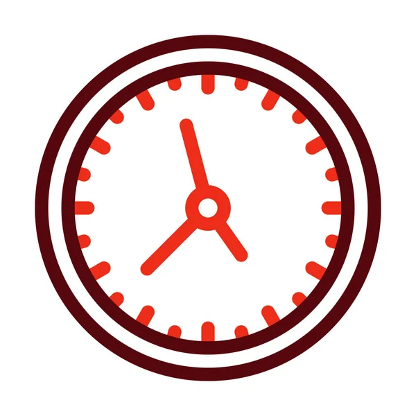 Horloge Murale Vectoriel Épais Ligne Deux Icônes Couleur Pour Usage — Image vectorielle