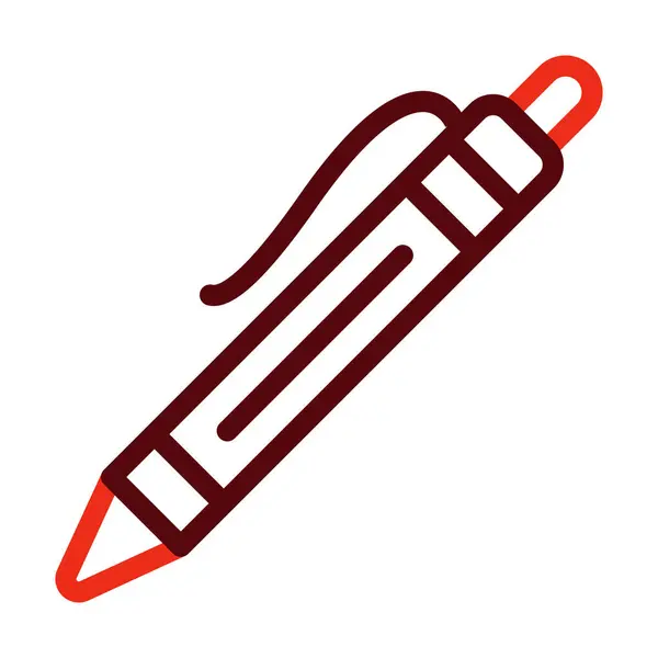 Ручка Вектор Товста Лінія Дві Кольорові Піктограми Особистого Комерційного Використання — стоковий вектор