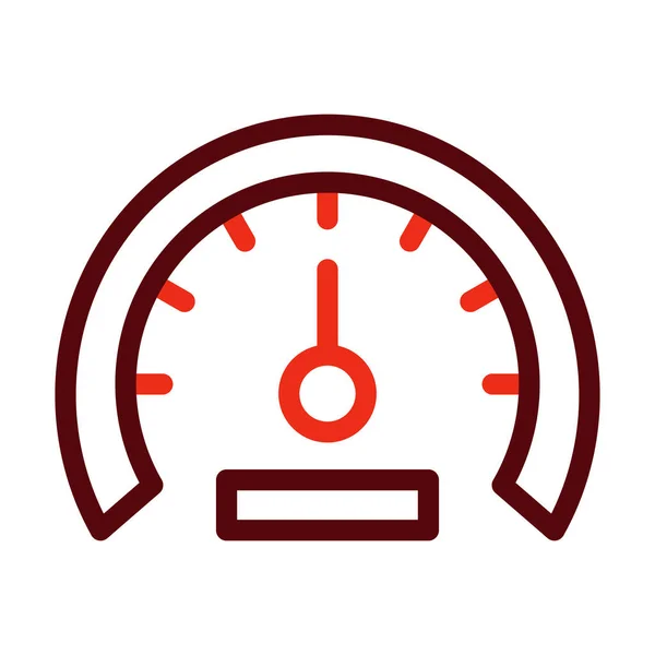 Speedometer Vector Thick Line Two Color Icons Personal Commercial Use — Stock Vector