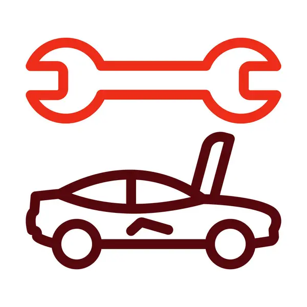 Body Repair Vector Thick Line Zwei Farben Symbole Für Den — Stockvektor