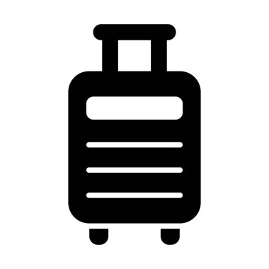 Kişisel ve Ticari Kullanım İçin Bavul Vektörü Glyph Simgesi