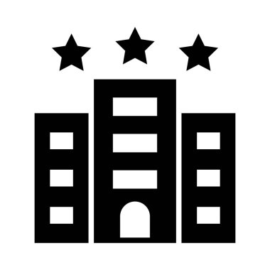 Kişisel ve ticari kullanım için Otel Vektörü Glyph Simgesi