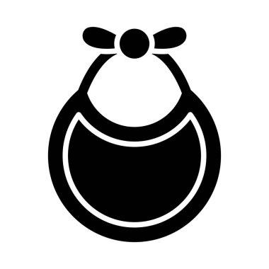 Kişisel ve ticari kullanım için Bebek Bib Vektörü Kabartma Simgesi