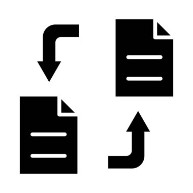 Kişisel ve ticari kullanım için Veri Aktarım Vektörü Kabartma Simgesi