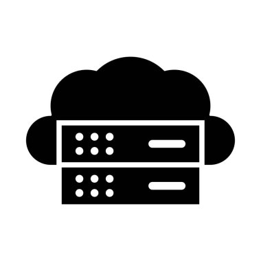 Kişisel ve ticari kullanım için Bulut Sunucusu Vektör Kabartma Simgesi