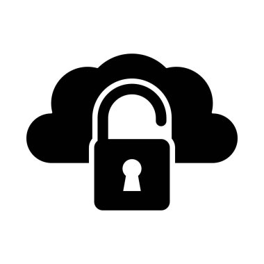 Kişisel ve ticari kullanım için Güvensiz Bulut Vektörü Kabartma Simgesi