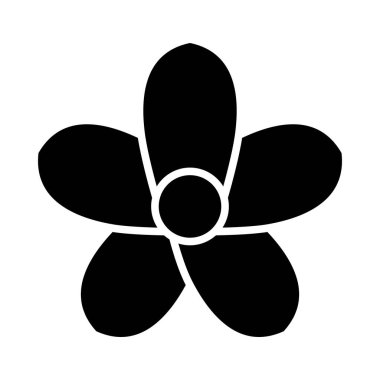 Kişisel ve Ticari Kullanım İçin Plumeria Vektör Kabartma Simgesi