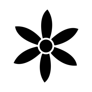 Kişisel ve Ticari Kullanım İçin Yasemin Vektörü Glyph Simgesi