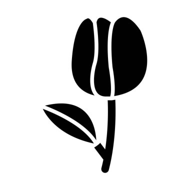 Kişisel ve ticari kullanım için Lale Vektörü Glyph Simgesi