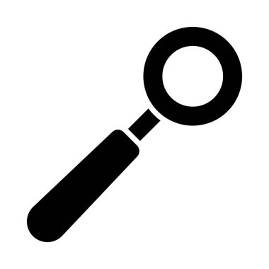 Kişisel ve Ticari Kullanım İçin Mouth Ayna Vektörü Glyph Simgesi