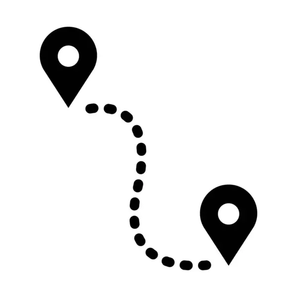 Destination Vector Glyph Icon Für Den Persönlichen Und Kommerziellen Gebrauch — Stockvektor