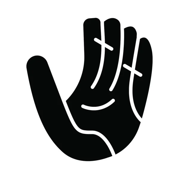 Guante Vector Glyph Icon Para Uso Personal Comercial — Vector de stock