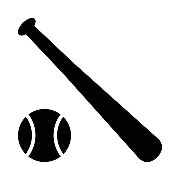 Batt Ball Vector Glyph Icon Für Den Persönlichen Und Kommerziellen — Stockvektor