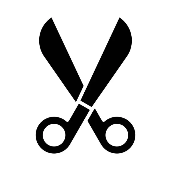 Scissors Vector Glyph Icon Personal Commercial Use — Stock Vector