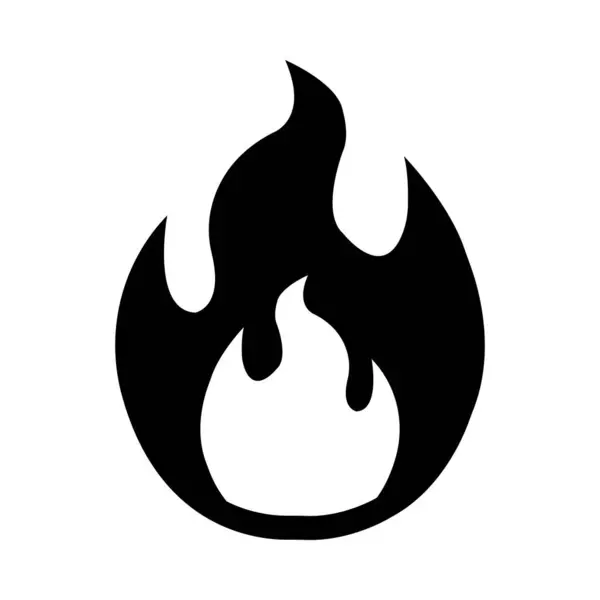 Kişisel Ticari Kullanım Için Ateş Vektörü Kabartma Simgesi — Stok Vektör