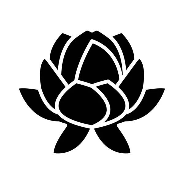 Ikona Wektora Kwiatu Lotosu Użytku Osobistego Handlowego — Wektor stockowy