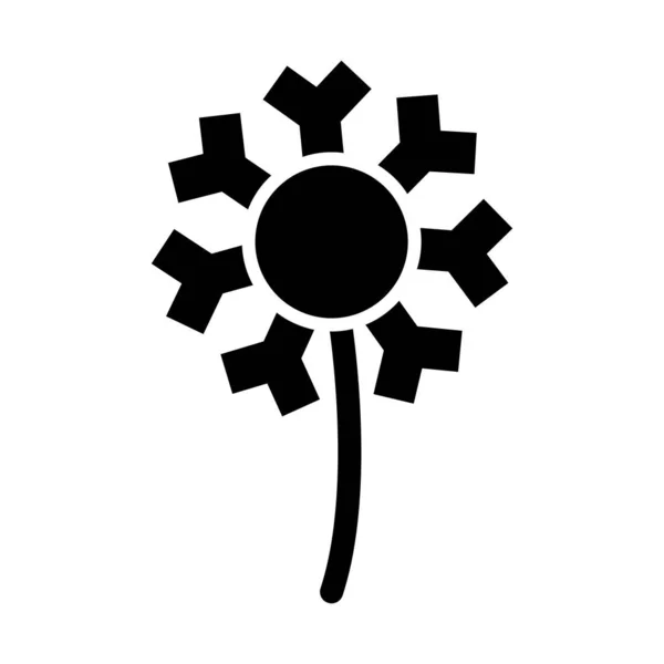Löwenzahn Vector Glyph Icon Für Den Persönlichen Und Kommerziellen Gebrauch — Stockvektor