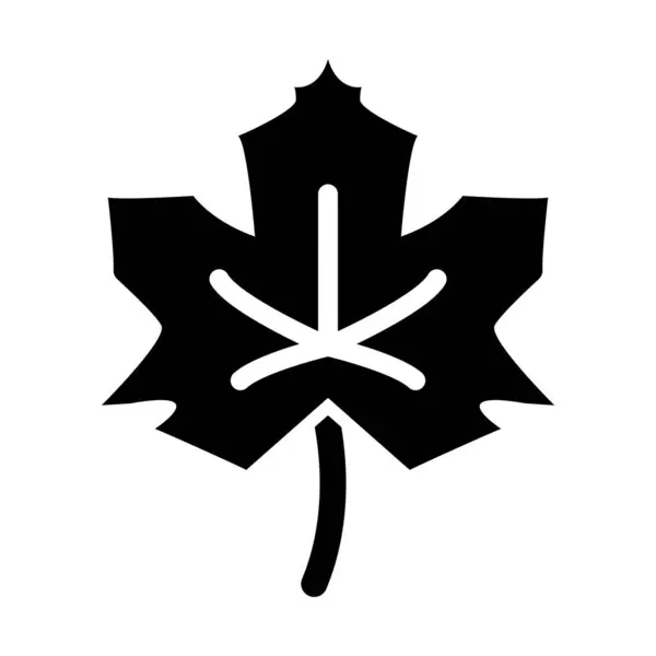 Maple Leaf Vector Glyph Icon Für Den Persönlichen Und Kommerziellen — Stockvektor