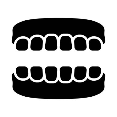 Kişisel ve ticari kullanım için takma diş vektörü kabartma simgesi