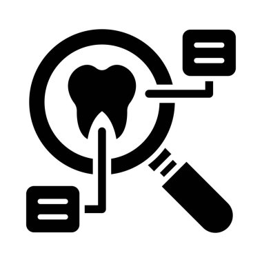 Kişisel ve Ticari Kullanım İçin Analiz Vektörü Glyph Simgesi