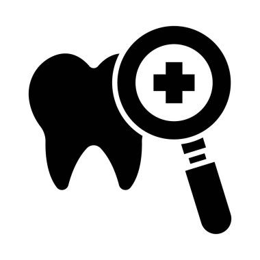 Kişisel ve Ticari Kullanım İçin Diş Sağlama Vektörü Glyph Simgesi