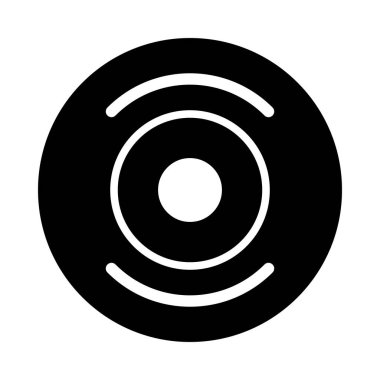 Kişisel ve ticari kullanım için CD Vektörü Glyph Simgesi