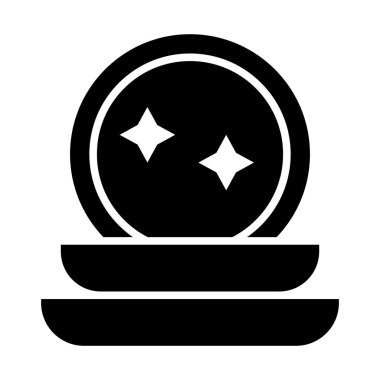 Kişisel ve Ticari Kullanım İçin Tabak Vektörü Kabartma Simgesi