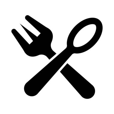 Kişisel ve ticari kullanım için çatal bıçak vektör simgesi simgesi