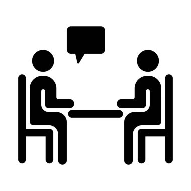 Kişisel ve Ticari Kullanım için Yönetim Vektörü Glyph Simgesi Toplantısı