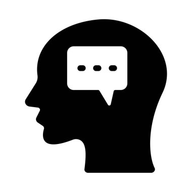 Kişisel ve Ticari Kullanım İçin Sözlü İletişim Vektörü Glyph Simgesi