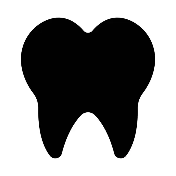 Ikona Wektora Zębów Glyph Użytku Osobistego Handlowego — Wektor stockowy