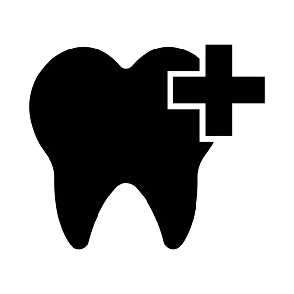 Icona Del Glifo Vettoriale Cura Dentale Uso Personale Commerciale — Vettoriale Stock