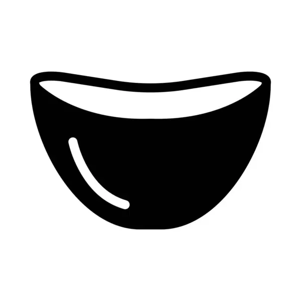 Bowl Vector Glyph Icono Para Uso Personal Comercial — Vector de stock