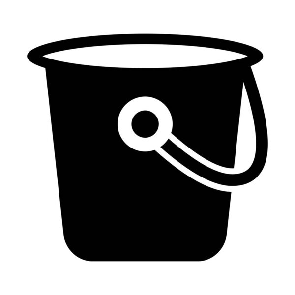 Bucket Vector Glyph Icon For Personal And Commercial Use