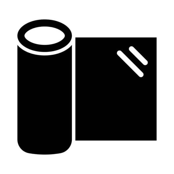 Plastic Wrap Vector Glyph Icon Für Den Persönlichen Und Kommerziellen — Stockvektor