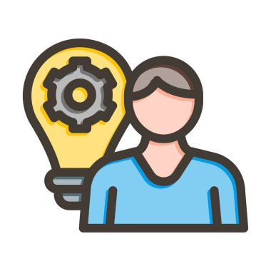 Kişisel ve Ticari Kullanım İçin Renk Simgesi Doldurulmuş Planlama Yetenekleri Kalın Çizgisi