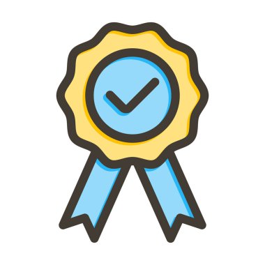 Kişisel ve ticari kullanım için Renk Simgesi Doldurulmuş Güvenilirlik Vektörü Kalın Çizgisi