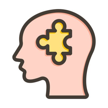 Davranış Becerileri Kalın Çizgisi Kişisel ve Ticari Kullanım için Renk Simgesi Dolduruldu