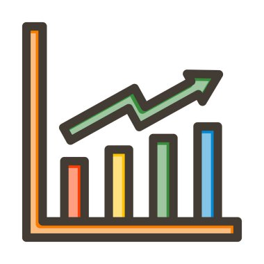 Büyüme Potansiyel Vektör Kalın Çizgisi Kişisel ve Ticari Kullanım için Renk Simgesi Dolduruldu