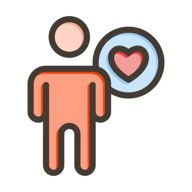 Etki Vektörü Kalın Çizgisi Kişisel ve Ticari Kullanım için Renk Simgesi Dolduruldu