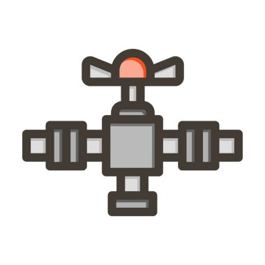 Kişisel ve ticari kullanım için Renk Simgesi Doldurulmuş Vana Kalın Çizgisi