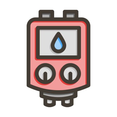 Su ısıtıcısı Kalın Çizgisi Kişisel ve Ticari Kullanım İçin Renk Simgesi Dolduruldu