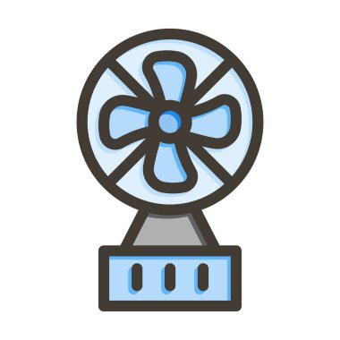 Kişisel ve ticari kullanım için Renk Simgesi Doldurulmuş Elektrik Vantilatörü Kalın Çizgisi
