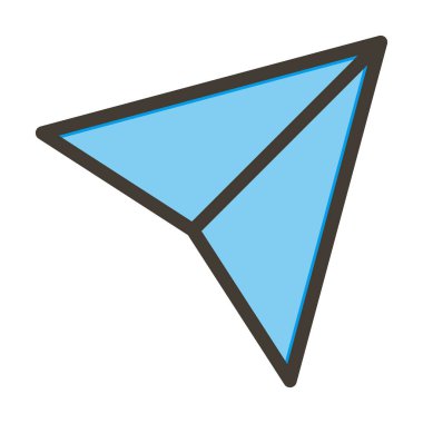 Kişisel ve ticari kullanım için Renk Simgesi Doldurulmuş Vektör Kalın Satırı Gönder