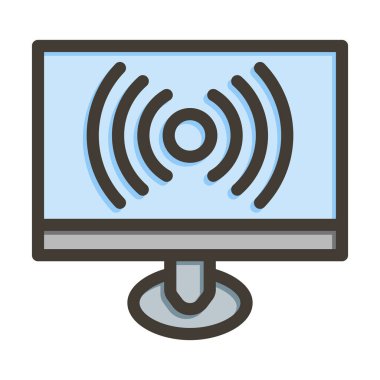 Çevrimiçi Vektör Kalın Çizgisi Kişisel ve Ticari Kullanım İçin Renk Simgesi Dolduruldu